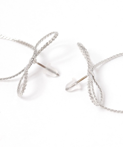 niko and...（ニコアンド）の「メタルロングリボンピアス（ピアス（両耳用）・レディース・グレー/イエロー・0）」の3枚目の写真