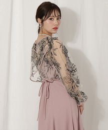 WILLSELECTION | バッククロスレースブラウス×レースアップワンピース(ドレス)