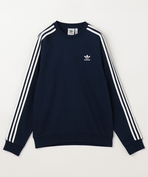 FREAK'S STORE(フリークスストア)の「限定展開 adidas/アディダス アディカラー クラシックス スリーストライプス クルーネック(スウェット・メンズ・ネイビー/ブラック・MEDIUM/LARGE/X-LARGE/XX-LARGE)」の2枚目の写真