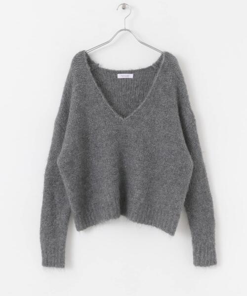 URBAN RESEARCH Sonny Label（アーバンリサーチサニーレーベル）の「ディープVネックプルオーバー（ニット/セーター・レディース・ラベンダー/グレー/ブラウン・FREE）」の11枚目の写真