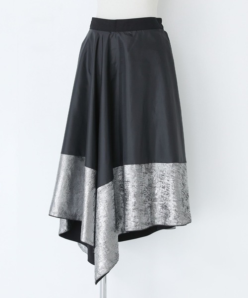 kOhAKU（コハク）の「『箔切替アシメフレアスカート』（スカート・レディース・ブラック・1/2）」の20枚目の写真