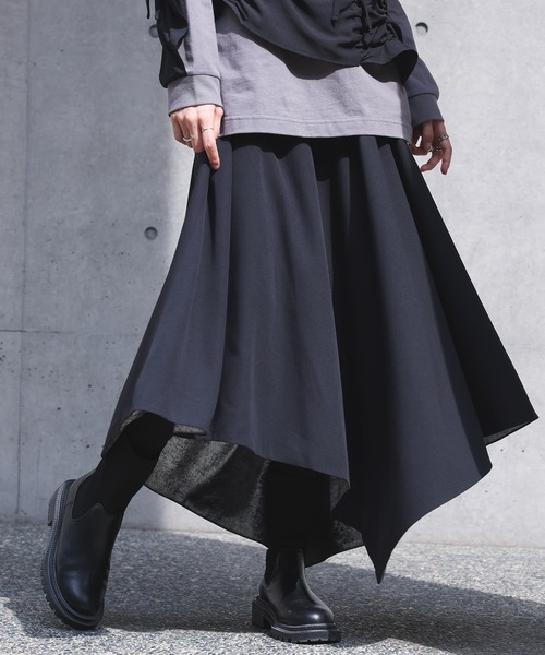 箔切替アシメフレアスカート』（スカート）｜kOhAKU（コハク）の