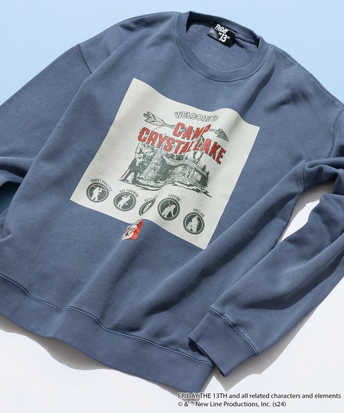 【Friday the 13th/13日の金曜日】オリジナルデザイン 裏起毛クルーネックスウェット JASON ジェイソン(スウェット)|JEANS MATE(ジーンズメイト)