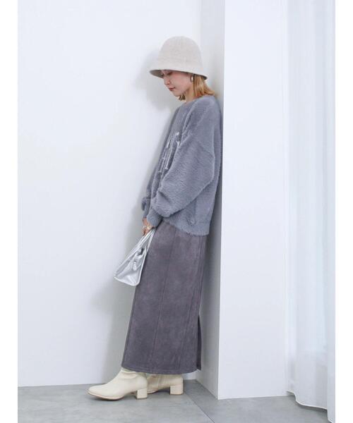 Samansa Mos2 blue（サマンサモスモスブルー）の「フェザーロゴニットプルオーバー（ニット/セーター・レディース・グレー/イエロー/シルバーグレー・F）」の10枚目の写真