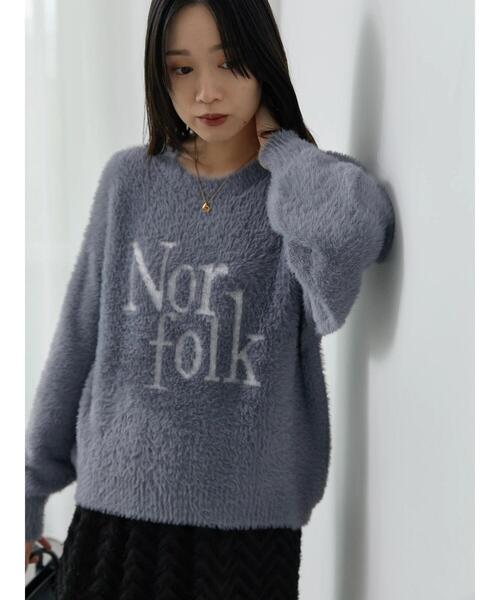 Samansa Mos2 blue（サマンサモスモスブルー）の「フェザーロゴニットプルオーバー（ニット/セーター・レディース・グレー/イエロー/シルバーグレー・F）」の11枚目の写真