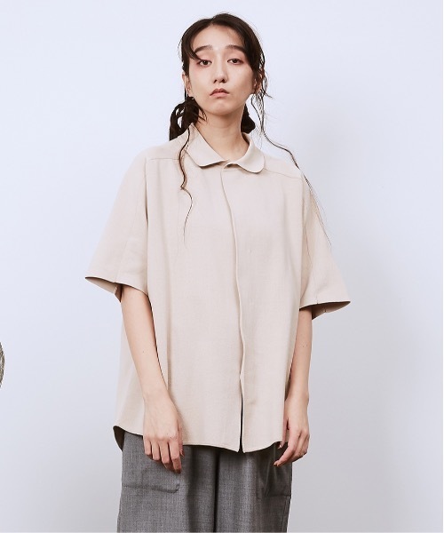 プレーンニットSスリーブシャツ