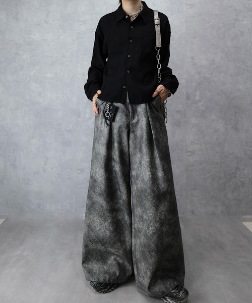 ヴィンテージ ワイド フレア スラックス Spielio パンツ 「Spielio」vintage like wide flare pants