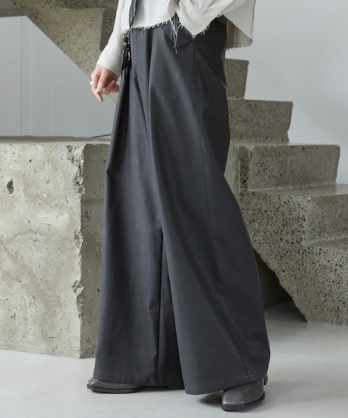 ヴィンテージ ワイド フレア スラックス Spielio】vintage like wide flare pants/ヴィンテージライクワイド