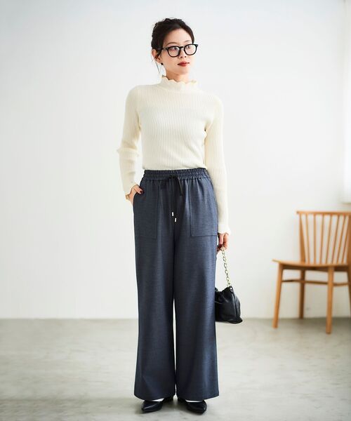 le.coeur blanc（ルクールブラン）の「フリルリブニット（ニット/セーター・レディース・オフホワイト/グレー/ブラック・38）」の16枚目の写真