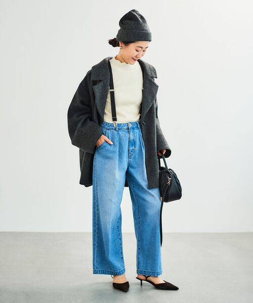 le.coeur blanc（ルクールブラン）の「フリルリブニット（ニット/セーター・レディース・オフホワイト/グレー/ブラック・38）」の17枚目の写真