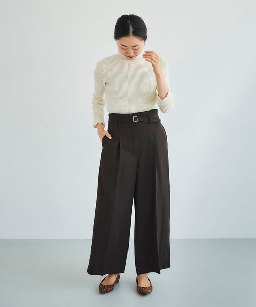 le.coeur blanc（ルクールブラン）の「フリルリブニット（ニット/セーター・レディース・オフホワイト/グレー/ブラック・38）」の20枚目の写真