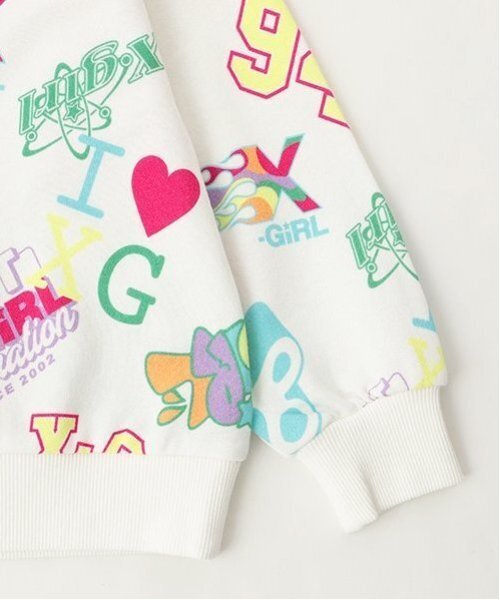 X-girl Stages（エックスガールステージス）の「MIXロゴパーカー（パーカー・キッズ・ブラック/オフホワイト・90cm/110cm/100cm/120cm/130cm/140cm）」の5枚目の写真