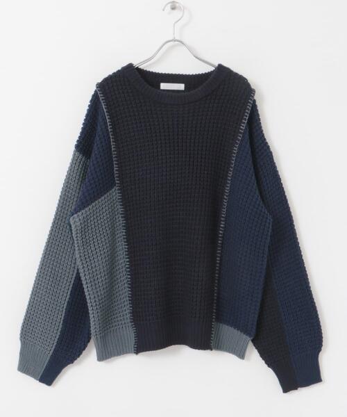 SENSE OF PLACE by URBAN RESEARCH（センスオブプレイスバイアーバンリサーチ）の「ブロッキングステッチクルーネックニット（ニット/セーター・メンズ・ブラック/ネイビー/レッド・MEDIUM/LARGE）」の22枚目の写真