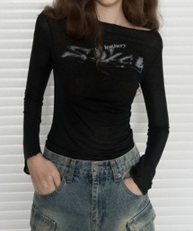 Loose fit Boat neck Long-Sleeve