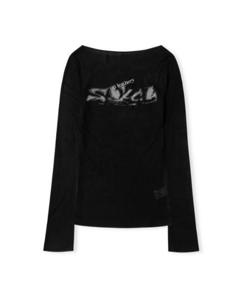 LEATHERY（レザリー）の「Loose fit Boat neck Long-Sleeve（Tシャツ/カットソー・レディース・ピンク/オートミール/ブラック/アイボリー/ブラウン・SMALL/MEDIUM）」の10枚目の写真