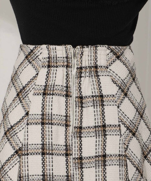 WILLSELECTION（ウィルセレクション）の「ボックスタックツイードチェックミニスカート（スカート・レディース・ホワイト系その他/ブラウン系その他・FREE）」の6枚目の写真