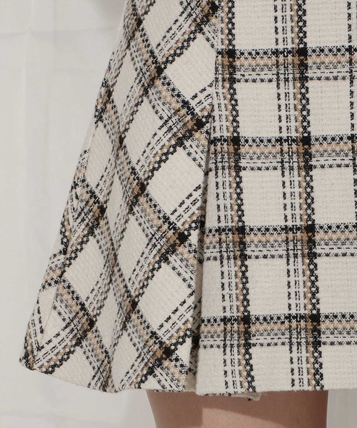 WILLSELECTION（ウィルセレクション）の「ボックスタックツイードチェックミニスカート（スカート・レディース・ホワイト系その他/ブラウン系その他・FREE）」の7枚目の写真
