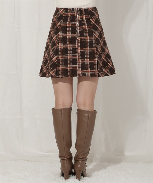 WILLSELECTION（ウィルセレクション）の「ボックスタックツイードチェックミニスカート（スカート・レディース・ホワイト系その他/ブラウン系その他・FREE）」の14枚目の写真