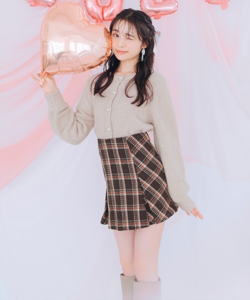 WILLSELECTION（ウィルセレクション）の「ボックスタックツイードチェックミニスカート（スカート・レディース・ホワイト系その他/ブラウン系その他・FREE）」の19枚目の写真