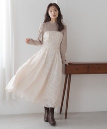 mysty woman | シアーフラワードッキングワンピース 289943(ワンピース)