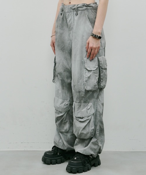 AIVER（アイバー）の「AIVER　ムラ染めナイロンカーゴパンツ（カーゴパンツ・メンズ・ライトグレー/ブラック/パープル・MEDIUM/SMALL/LARGE）」の15枚目の写真