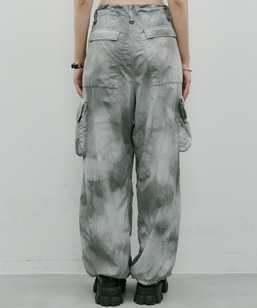 AIVER（アイバー）の「AIVER　ムラ染めナイロンカーゴパンツ（カーゴパンツ・メンズ・ライトグレー/ブラック/パープル・MEDIUM/SMALL/LARGE）」の16枚目の写真