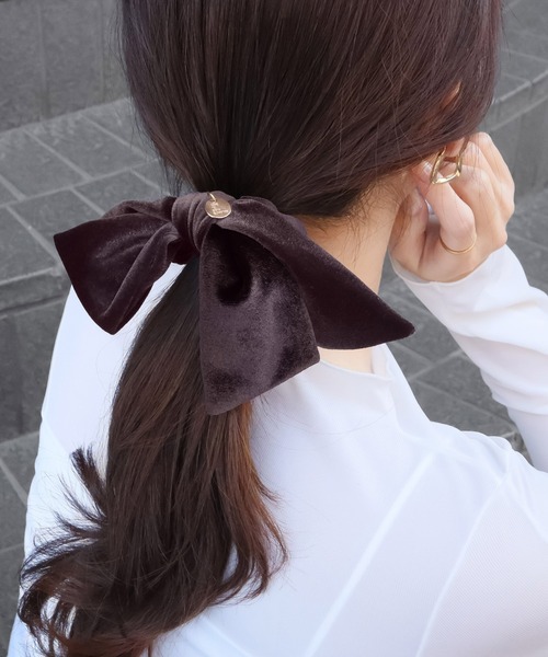 blackdia ocean アシンメトリーリボンチャームシュシュ（シュシュ