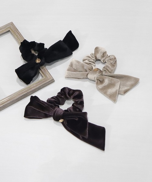 リボンチャム blackdia ocean アシンメトリーリボンチャームシュシュ（シュシュ