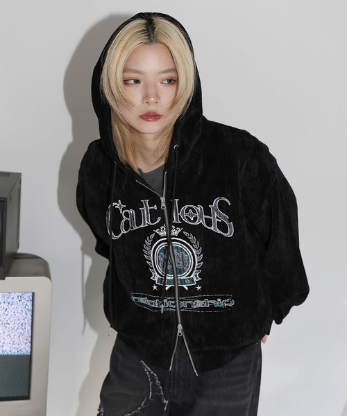 ヴィンテージライクエンブレムジップパーカー（パーカー）｜MSG