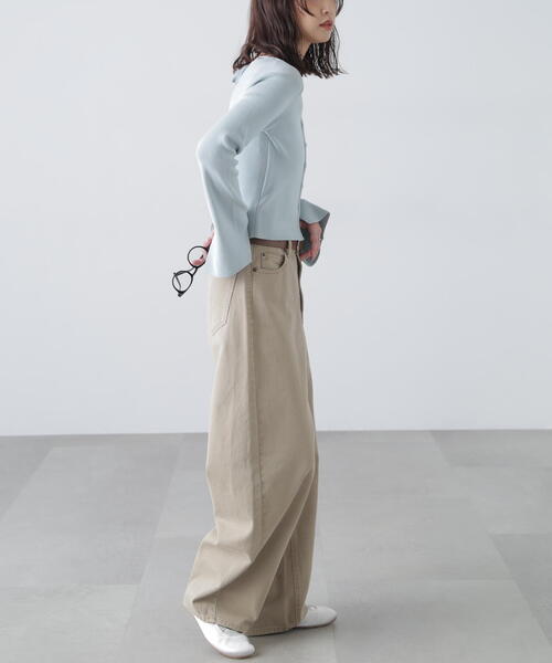 FREE'S MART（フリーズマート）の「◇キャミレイヤードニットカーディガン（ニット/セーター・レディース・ホワイト/ネイビー/イエロー/ブルー・FREE）」の21枚目の写真