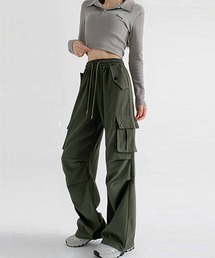 裾ドロストボリュームカーゴパンツ