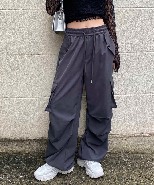 TANNAT カーゴパンツ セール】裾ドロストボリュームカーゴパンツ（カーゴパンツ