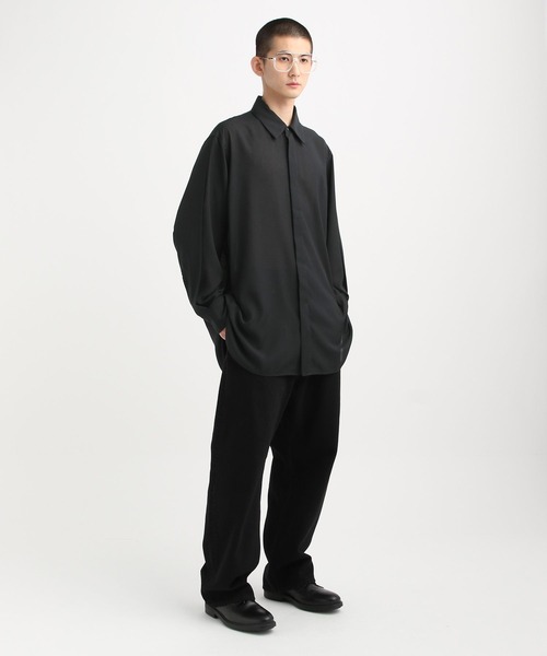 STERNBERG(スタンバーグ)の「テクノウールトロボイルシアーシャツ(シャツ/ブラウス・メンズ・ブラック/ブルー/ベージュ・SMALL/MEDIUM/LARGE)」の5枚目の写真