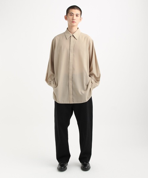 STERNBERG(スタンバーグ)の「テクノウールトロボイルシアーシャツ(シャツ/ブラウス・メンズ・ブラック/ブルー/ベージュ・SMALL/MEDIUM/LARGE)」の10枚目の写真