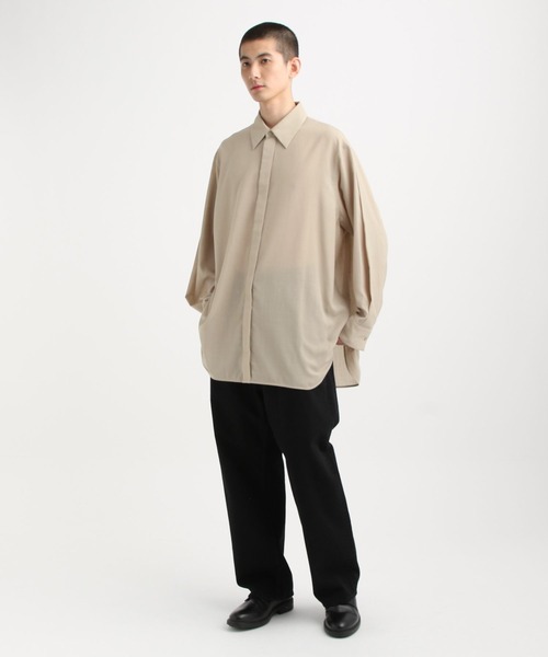 STERNBERG(スタンバーグ)の「テクノウールトロボイルシアーシャツ(シャツ/ブラウス・メンズ・ブラック/ブルー/ベージュ・SMALL/MEDIUM/LARGE)」の11枚目の写真