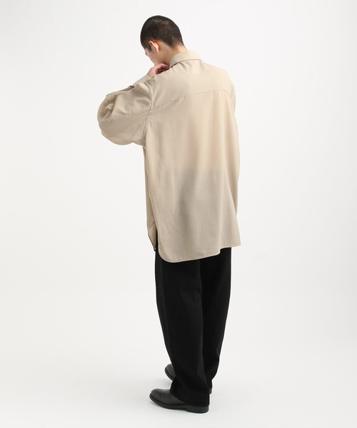 STERNBERG(スタンバーグ)の「テクノウールトロボイルシアーシャツ(シャツ/ブラウス・メンズ・ブラック/ブルー/ベージュ・SMALL/MEDIUM/LARGE)」の12枚目の写真