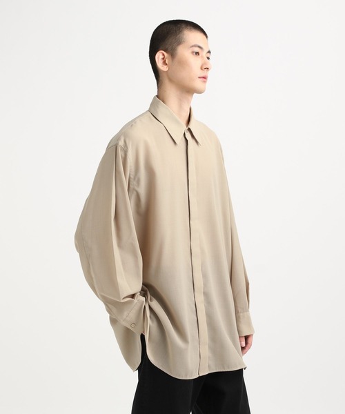 STERNBERG(スタンバーグ)の「テクノウールトロボイルシアーシャツ(シャツ/ブラウス・メンズ・ブラック/ブルー/ベージュ・SMALL/MEDIUM/LARGE)」の14枚目の写真