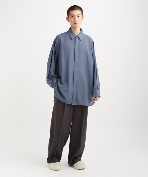 STERNBERG(スタンバーグ)の「テクノウールトロボイルシアーシャツ(シャツ/ブラウス・メンズ・ブラック/ブルー/ベージュ・SMALL/MEDIUM/LARGE)」の16枚目の写真