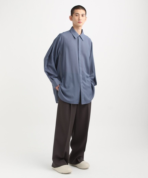 STERNBERG(スタンバーグ)の「テクノウールトロボイルシアーシャツ(シャツ/ブラウス・メンズ・ブラック/ブルー/ベージュ・SMALL/MEDIUM/LARGE)」の18枚目の写真