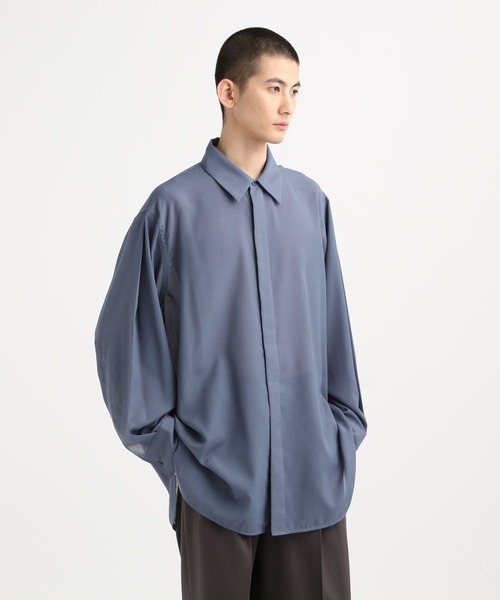 STERNBERG(スタンバーグ)の「テクノウールトロボイルシアーシャツ(シャツ/ブラウス・メンズ・ブラック/ブルー/ベージュ・SMALL/MEDIUM/LARGE)」の21枚目の写真