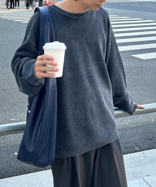 【ユニセックス】ストーンウォッシュ加工畦編みニット(ニット/セーター)|UNDERSTATEMENTs(アンダーステイトメント) 【ユニセックス】ストーンウォッシュ加工畦編みニット(ニット/セーター)|UNDERSTATEMENTs(アンダーステイトメント)