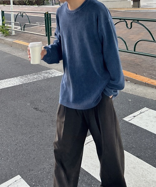 【ユニセックス】ストーンウォッシュ加工畦編みニット(ニット/セーター)|UNDERSTATEMENTs(アンダーステイトメント) 【ユニセックス】ストーンウォッシュ加工畦編みニット(ニット/セーター)|UNDERSTATEMENTs(アンダーステイトメント)