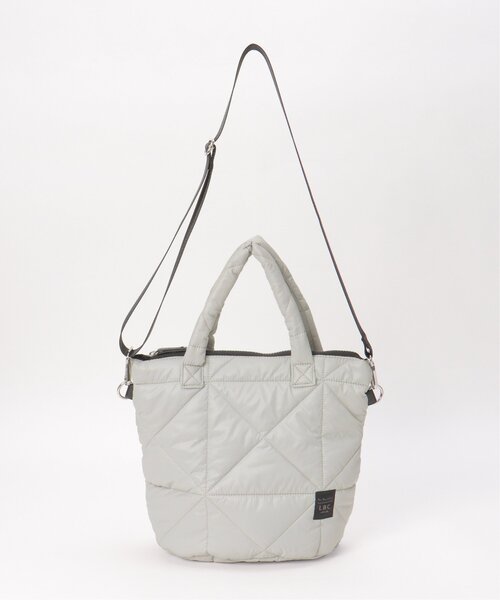 LBC（エルビーシー）の「キルティング2WAYトートバッグ（ショルダーバッグ・レディース・ピンク/オフホワイト/グレー・FREE）」の9枚目の写真