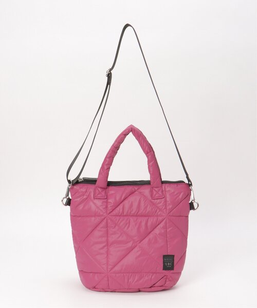 LBC（エルビーシー）の「キルティング2WAYトートバッグ（ショルダーバッグ・レディース・ピンク/オフホワイト/グレー・FREE）」の10枚目の写真