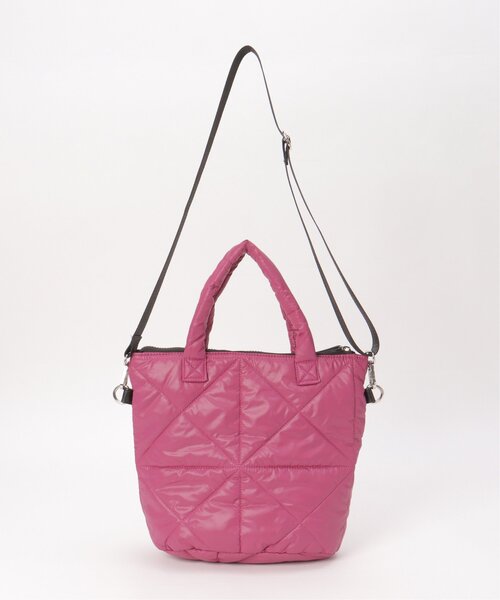 LBC（エルビーシー）の「キルティング2WAYトートバッグ（ショルダーバッグ・レディース・ピンク/オフホワイト/グレー・FREE）」の11枚目の写真