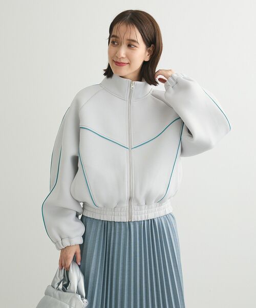 Sugar spoon（シュガースプーン）の「・SUGAR SPOON ライントラックジャケット（ジャージ・レディース・ライトグレー/モカ/ブラック・FREE）」の7枚目の写真