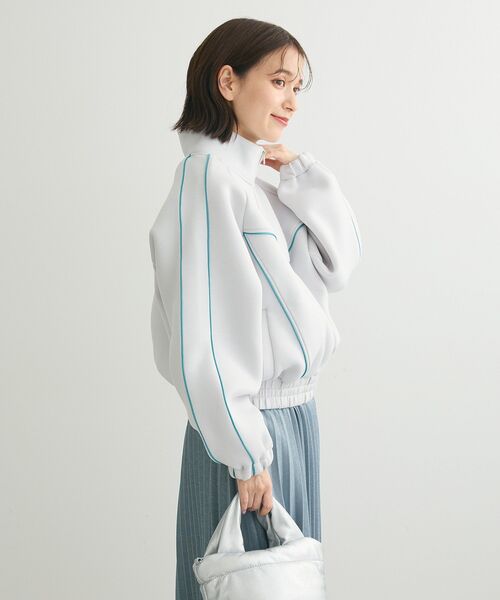 Sugar spoon（シュガースプーン）の「・SUGAR SPOON ライントラックジャケット（ジャージ・レディース・ライトグレー/モカ/ブラック・FREE）」の8枚目の写真