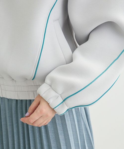 Sugar spoon（シュガースプーン）の「・SUGAR SPOON ライントラックジャケット（ジャージ・レディース・ライトグレー/モカ/ブラック・FREE）」の11枚目の写真