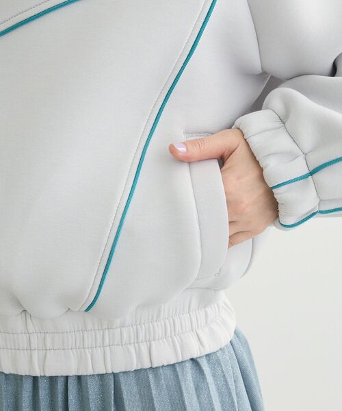 Sugar spoon（シュガースプーン）の「・SUGAR SPOON ライントラックジャケット（ジャージ・レディース・ライトグレー/モカ/ブラック・FREE）」の12枚目の写真