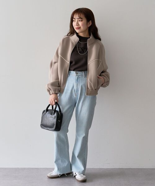 Sugar spoon（シュガースプーン）の「・SUGAR SPOON ライントラックジャケット（ジャージ・レディース・ライトグレー/モカ/ブラック・FREE）」の17枚目の写真